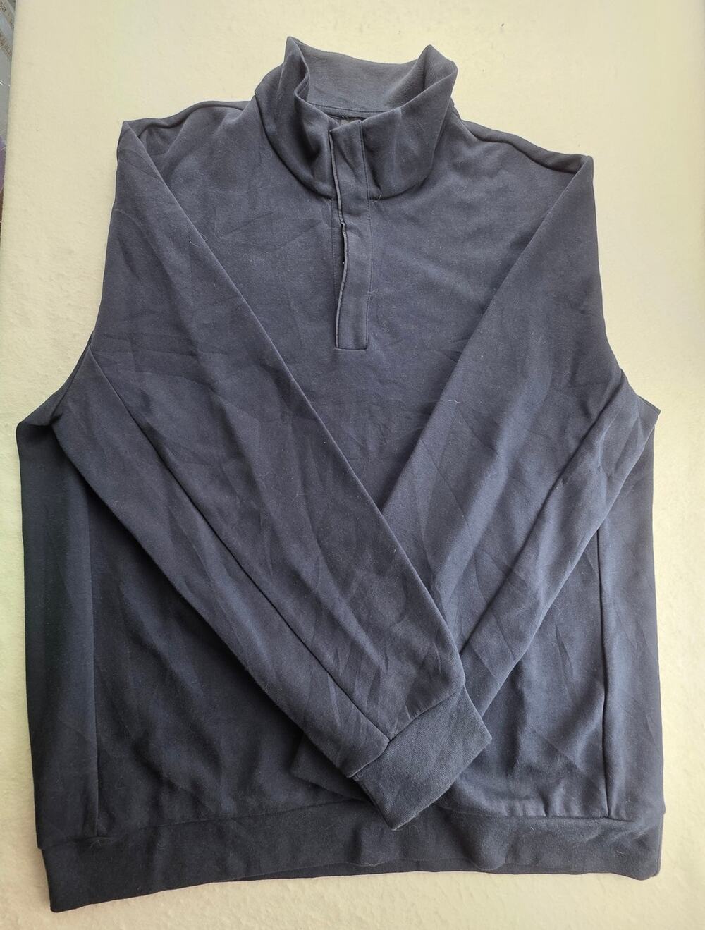 Tahari Blue 1/4 Zip Long Sleeve Sweater Size XL
